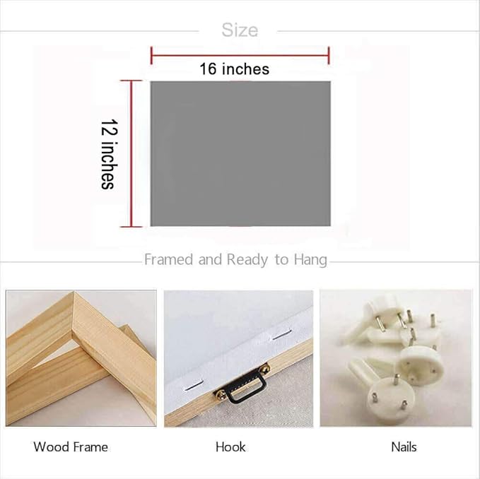 Arjun Bathroom Decor Blue Wall Art Canvas Green Sea Turtle Teal Submarine Picture, Blue Modern Landscape Painting Framed for Living Room Bedroom Home Office Wall Decor, 16"x12"