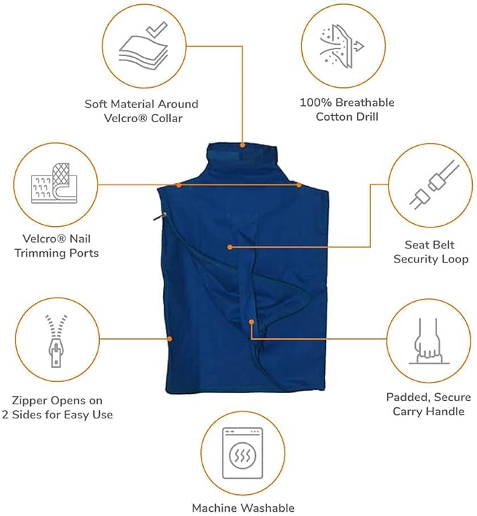 Cozy Comfort Carrier - X-Small Cobalt Blue Cat Carrier Soft for Grooming, Vet Visits, Medication Administration, Dental Care, Nail Trimming, and Car Travel