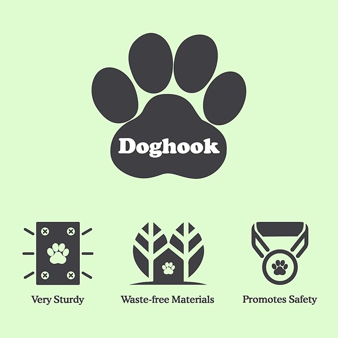 Canine Hitch- Secure Dog Leash Parking Mounted Indoor – Outdoor Wall Hook - Tie Out Stainless Steel Practical Lead Management for Home & Business, Standard Size 6 Pack