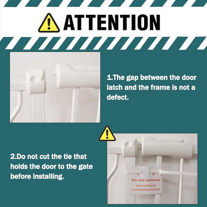 ALLAIBB Extra Wide Pressure Mounted Baby Gate Walk Through Child Kids Safety Toddler Tension White Long Large Pet Dog Gates with Extension for doorways Kitchen (66.93"-71.65"/170-182cm)