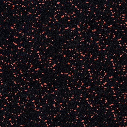 American Floor Mats 1/4in (7mm) Thick 10% Red 4' x 9' Heavy Duty Rubber Rolls, Protective Exercise Mats, Home Gym Rubber Flooring