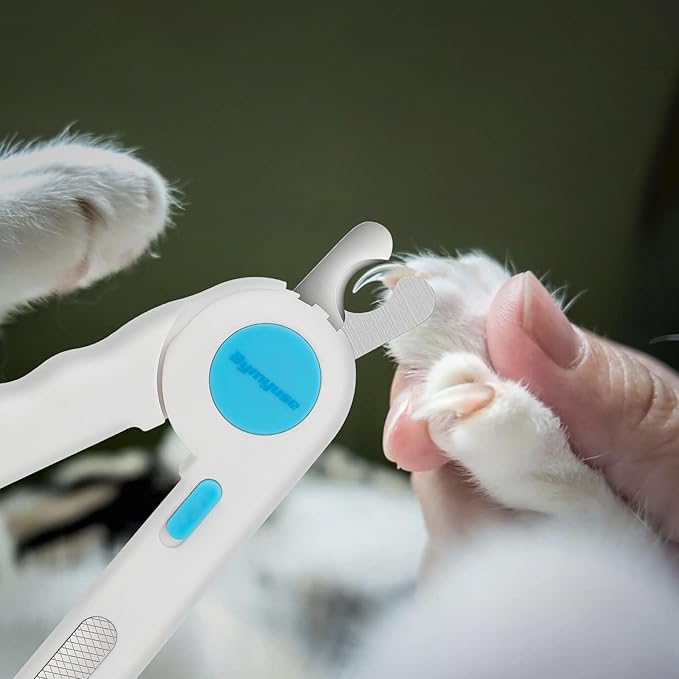 Cat Dog Pet Nail Clippers with Light, Llluminates Cat Dog Nails or Bloodline,Safety Pet Nail Clipper for Dogs, Cats, Rabbits Sharp No Nail Splitting