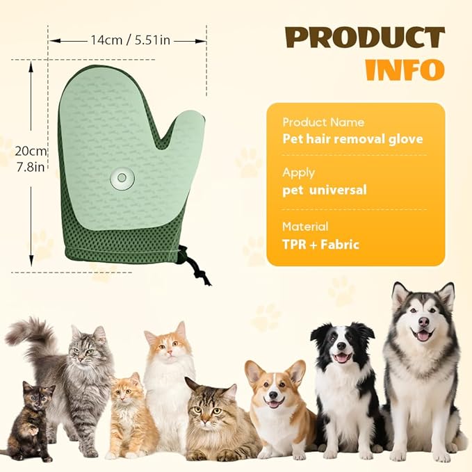 All-in-One Grooming Mist Glove for Pets, Cat Grooming Steam Gloves, Double Sided Pet Hair Remover Gloves for Clothes Furniture, Removal Glove Tool For Long Short Curly Dogs Cats Hair (Pink)