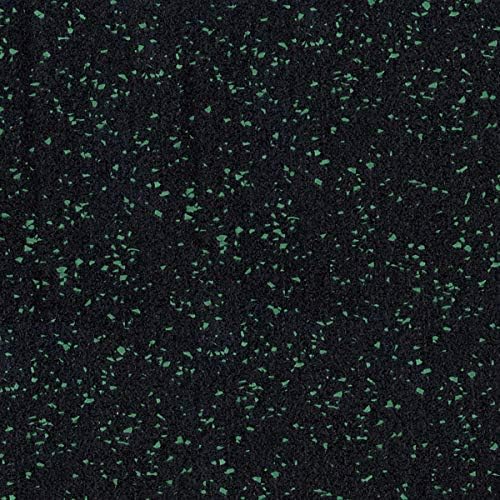 American Floor Mats 1/4in (7mm) Thick 10% Green 4' x 50' Heavy Duty Rubber Rolls, Protective Exercise Mats, Home Gym Rubber Flooring