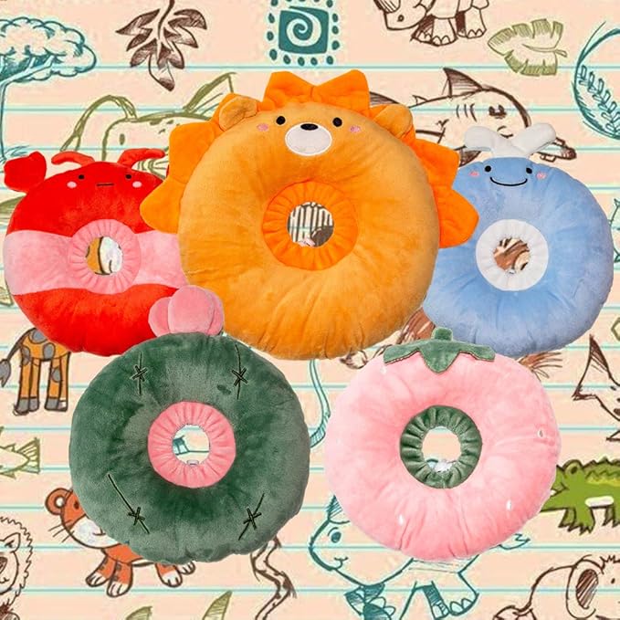 Adjustable Cat Recovery Collar Soft,Cute Pet E-Collar Neck Cone After Surgery Wound Healing Protective Cone Fit for Kitties, Small Dogs(ELC05-lobster-l)