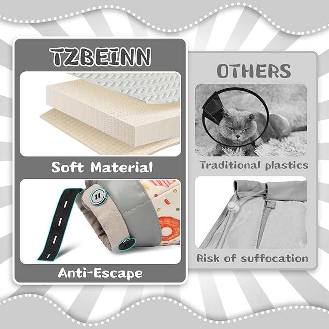 Cat Cone Collar Soft for Wound Healing, Foldable Neck Recovery Cone Anti Licking, Small Adjustable Surgery Cat Head Cone Alternative for Kittens(Size: S)