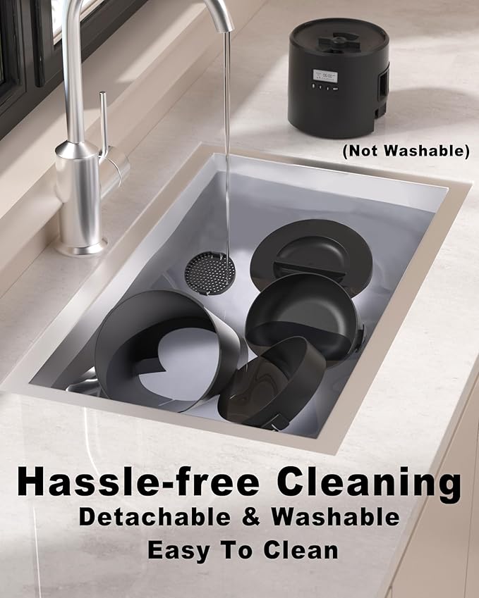 Automatic Dual Cats Feeder for 2 Cats,6 Meals/Day,12 Portions/Meal,Dual Power Auto Pet Feeder Dry Food Dispenser,Flexible Schedule Timer 10S Voice Record (Black, ABS Dual Bowls)