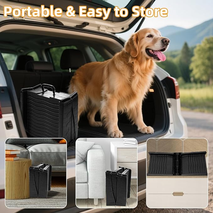 Dog Ramp for Car, Pet Ramp with Removable Non-Slip Pads for Large Small Medium Dog Cat, 60''x16'' Folding Pet Ramp to Get on Truck SUV Van Up to 150LBS, Car Ramp for Pets Outdoor Indoor