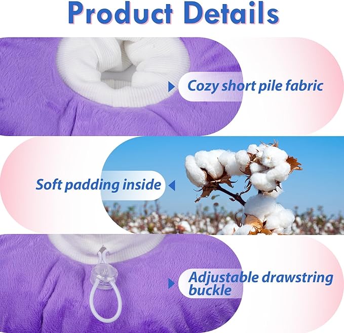 Cat Cone Collar Soft, Adjustable & Lightweight Kitten Elizabethan e Collar to Stop Licking After Surgery, Ideal for Wound Recovery, Durable & Machine Washable, Purple Small