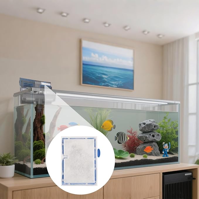 4 Packs Small Aquarium Filter Cartridges Replacement Filter Pad Compatible with QuietFlow E Internal Power Filter 10 and 1/2.5/5 Gallon Minibow Aquarium Filters