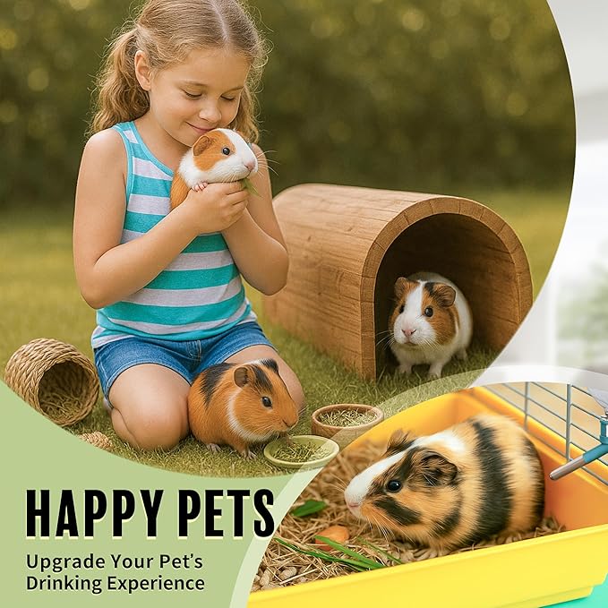 Choco Nose Patented No-Drip Water Bottle/Feeder for Guinea Pigs/Hamsters/Bunnies/Ferrets/Other Small Pets, Critters and Animals - for Cages, Crates or Wall Mount. 10.2oz. Nozzle 10mm, Green (C128)