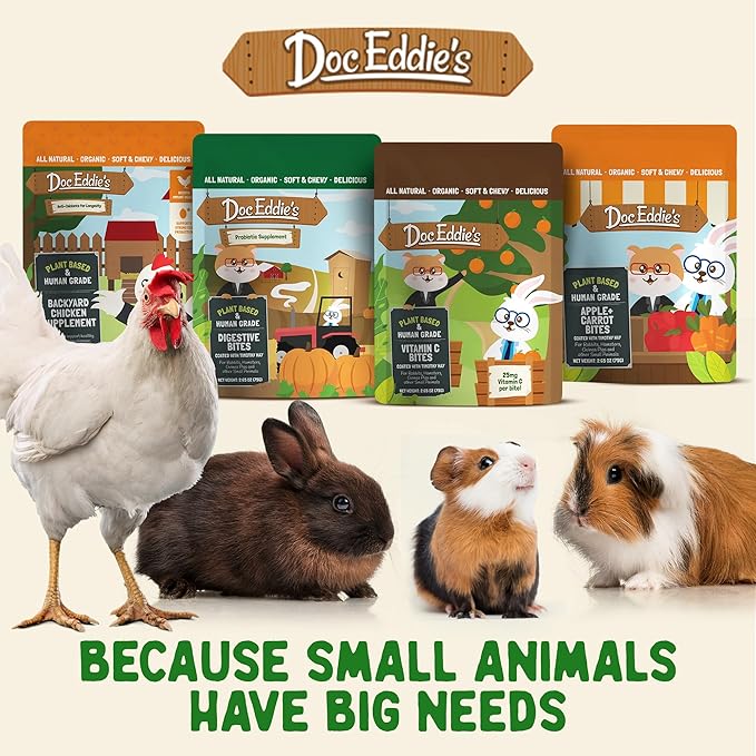 Doc Eddie’s Backyard Chicken Supplement - Plant-Based Treats for Egg Laying Hens - Poultry Feed Enrichment Made with Omega 3 Rich Algae - Essential for Immune Health, Feather Regrowth, Egg Production