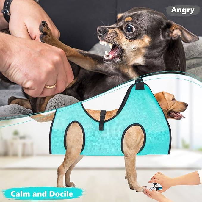 Dog Grooming Hammock - Upgrade Pet Grooming Harness for Nail Trimming (S 30lb), Dog Sling for Nail Clipping, Dog Hanging Holder Hanger for Cutting Nail with Nail Clippers