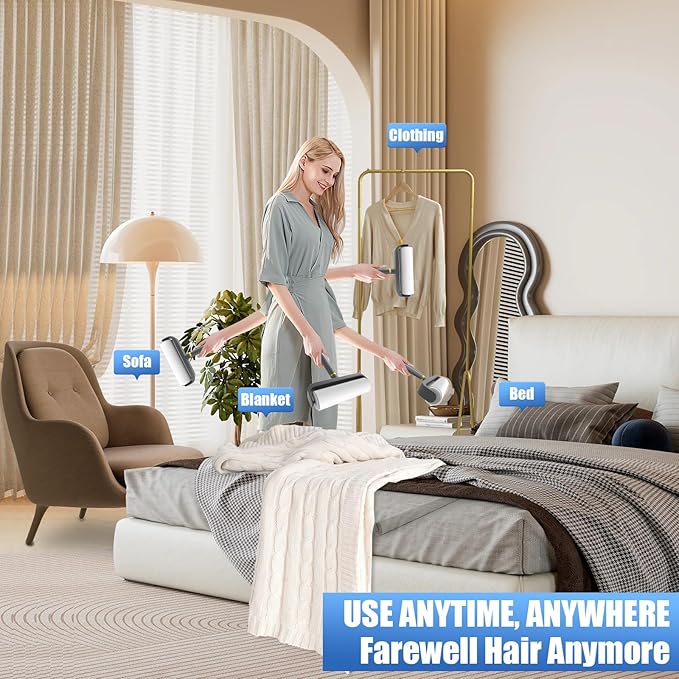 COBETE Large Surface Lint Rollers for Pet Hair Extra Sticky, 100 Sheets Mega Value Set, Dog and Cat Lint Remover for Clothes, Couch, Furniture,Pick Pet Hair Up