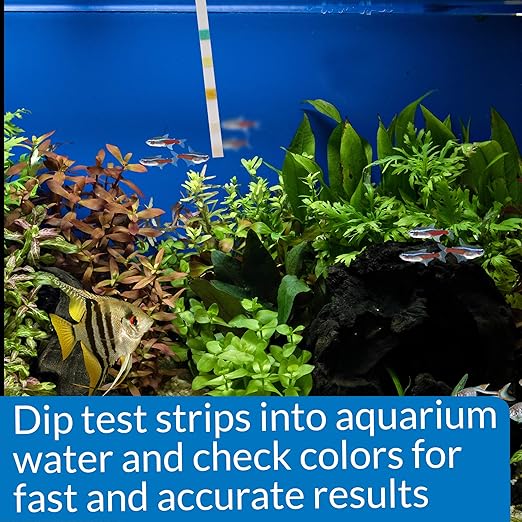 API 5-IN-1 TEST STRIPS Freshwater and Saltwater Aquarium Test Strips 100-Count Box