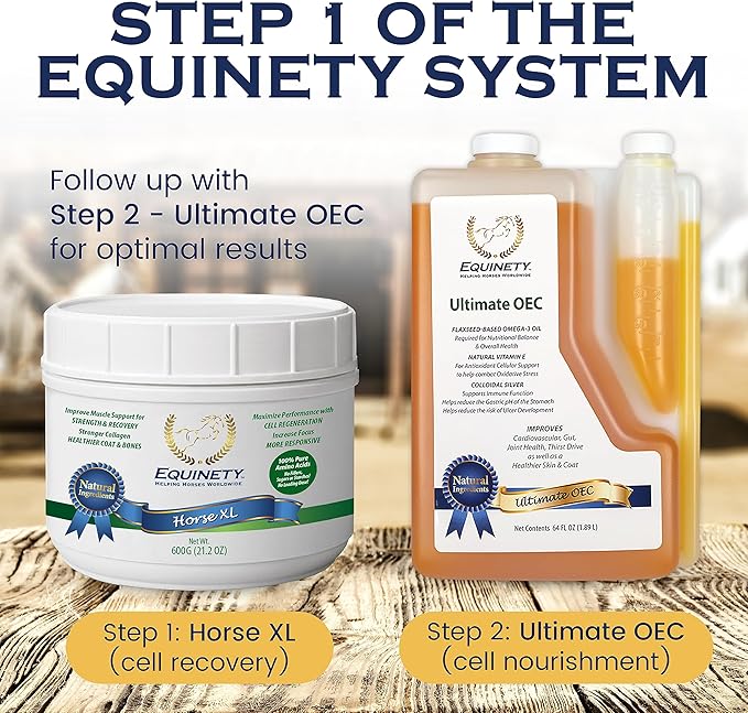 100-Day Supply Horse XL Supplements – Horse Care Weight Gain Supplement W/ 8 Amino Acids - No Soy or Sugar Coat Defense for Horses - Joint Supplement, Equine Supplies & Hoof Supplements