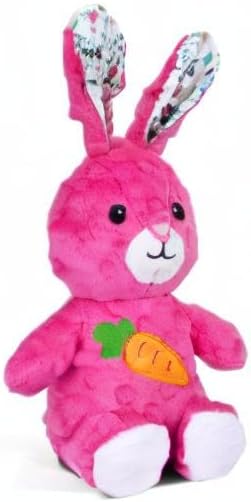 DODODOLA Dog Toys Stuffed Dog Toy with Crinkle Paper Cute Rabbit Plush Bunny Squeaky Dog Easter Toys Dog Chew Toys for Medium Large Breed