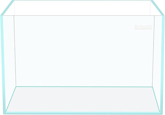 15 Gallon Rimless Aquarium, Ultra Clear Glass Low Iron Rectangular Fish Tank L19.6×W13×H13.8 Inches Thickness 6mm with EVA Foam Mat Included