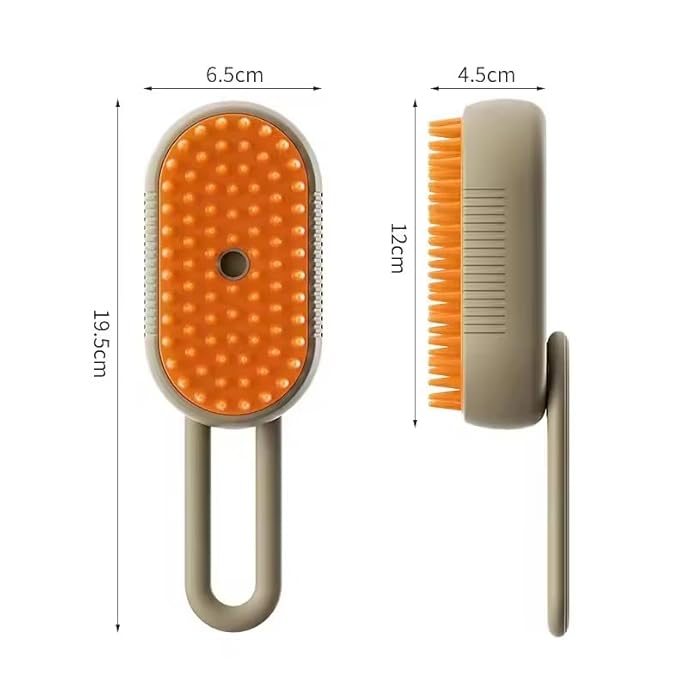 4 in 1 Cat Steam Brush Rechargeable pet spray comb Steam Brush for Cats and Dogs, Massage, Cleaning, Shedding & Combing Multifunctional Hair Removal Anti Static Grooming Tool for home (Beige)