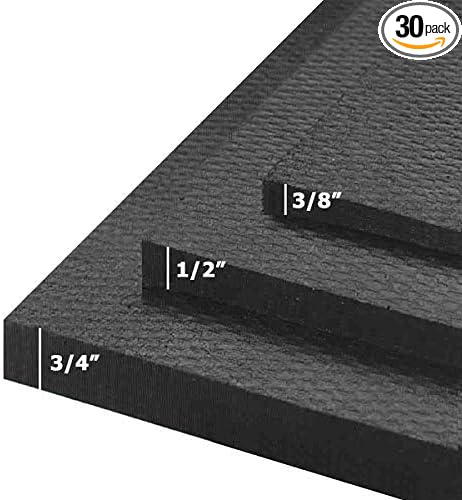 American Floor Mats - Heavy Duty Stall Tiles - Stable/Horse Tiles - Thick, Durable Rubber Flooring Solid Black 10' x 12' Set 3/8" Thick (30 Tiles Total)