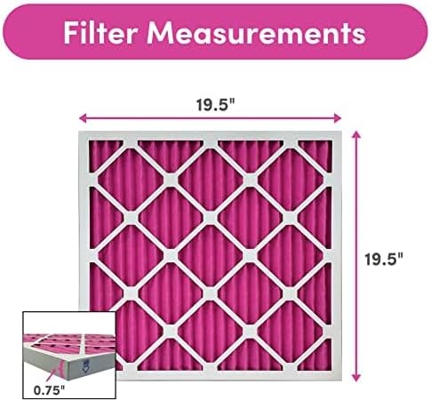 Colorfil 20x20x1 Air Filter (6-Pack) | Made in the USA | Color Changing | Remove Cat and Dog Odor | MERV 8 for Pet Hair Dander and Dust | 19.5"x19.5"x0.75" Exact Size