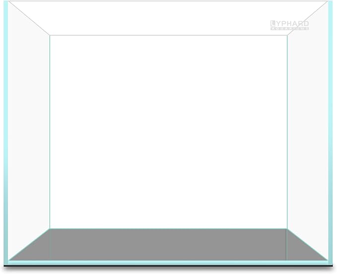 9.5 Gallon Rimless Aquarium, Ultra Clear Glass Low Iron Small Fish Tank for Betta, L15.7×W11.8×H11.8 Inches Thickness 5mm with EVA Foam Mat Included