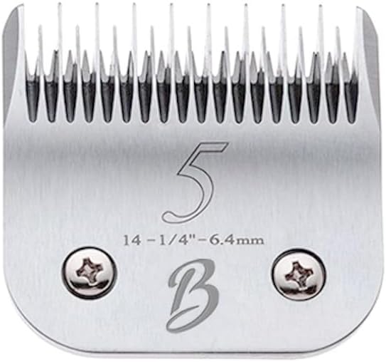 Detachable A Series 5 Blade Dog Grooming Skip Tooth Cuts Length 1/4" - 6.4mm Japanese High Carbon Steel Dog Clippers for Grooming | Detachable Clipper Blade 5 (Compatible A5 Series(B5)
