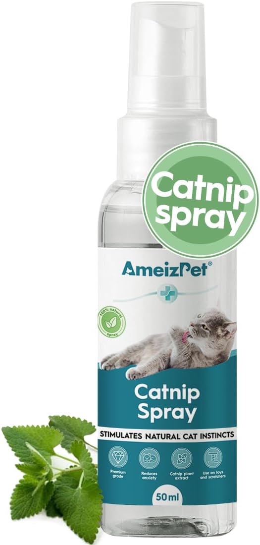 Catnip Spray for Cats, Cat Scratching Sprays, Transparent Cat & Kitten Behaviour Spray 50 ml (1.69 Oz)