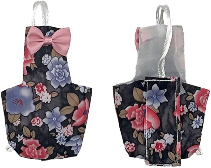 2 PCS Bird Diapers Flight Suite with Waterproof Inner Layer Pink&Balck Urine Wet Suit for Other Small Birds