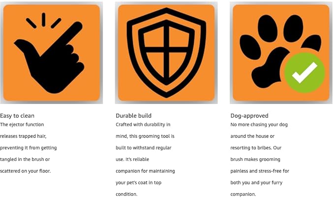 Deshedding Dog Brush for Long Hair (Large,Blue) – Gentle Deshedding tool for Dogs & Cats – Reduces shedding, without damaging topcoat. Removes Loose Fur & Dead Undercoat.