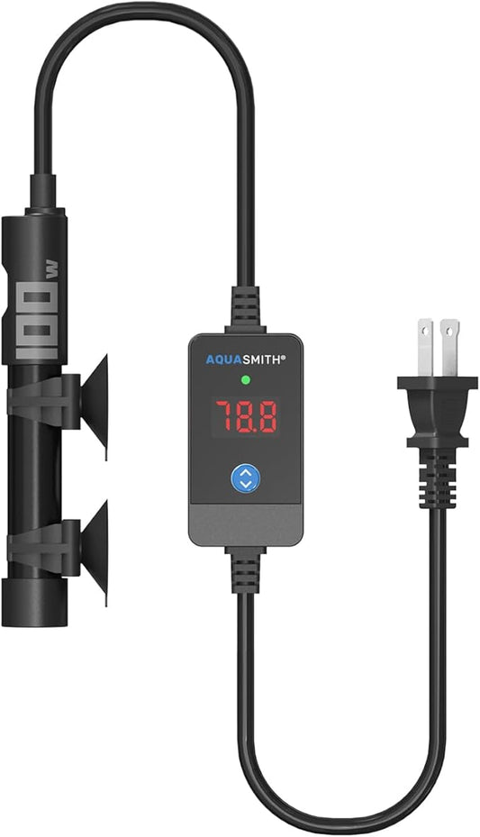 Aquarium Heater,50w/100w/150w/200w/300w/500w Submersible Fish Tank Heater,External LED Controller, with Over-Temperature Protection and Automatic Power-Off When Leaving Water for.