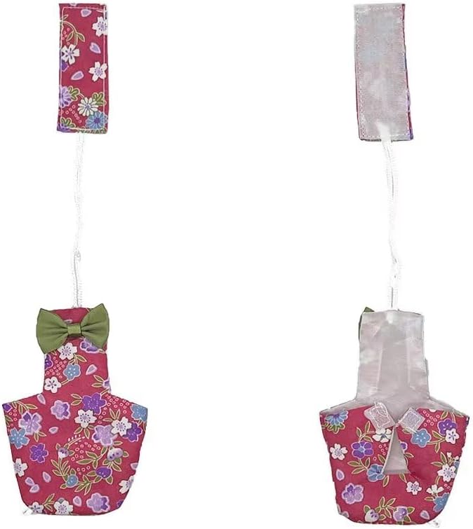 2 PCS Star Parrot Clothes for Birds Red&Balck Reusable Canary Birds Boutique Flyper Adjustable Bird Diape