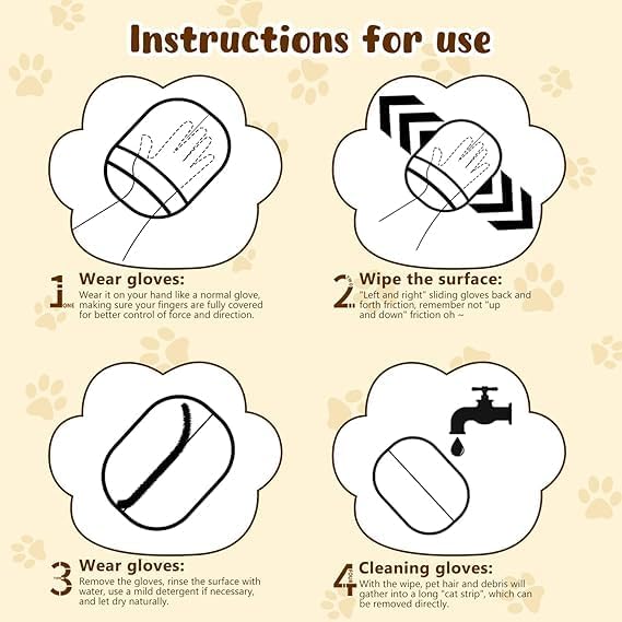 2025 New Pet Hair RemovalGlove,Upgraded Animal Fur Removal Tool,Yomi Pet Hair Remover Glove, Washable Reusable Double Sided Static Pet Hair Removal Glove forCouch,Furniture,Carpet,CarSeat. (2pcs)