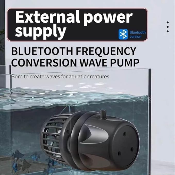 Aquarium Wave Maker Pump (DMP20) – Submersible Circulation Pump for Saltwater Marine Reef Tanks, Bluetooth App Control & Smart Controller