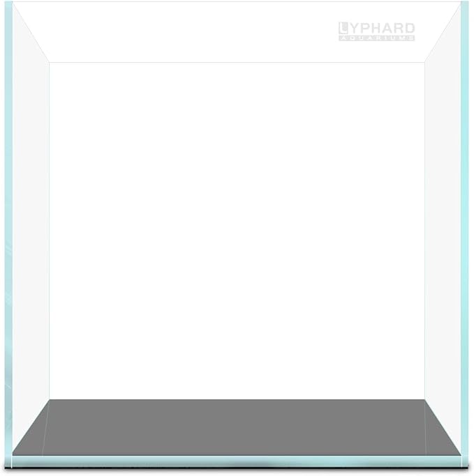 39 Gallon Tall Rimless Aquarium, Ultra Clear Low Iron Large Fish Tank, L19.7×W19.7×H23.6 Glass Thickness 10mm with EVA Foam Leveling Mat