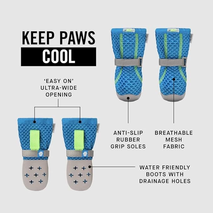 Canada Pooch Dog Boots for Hot Pavement - Dog Boots & Paw Protectors with Anti Slip Rubber | Water Friendly, Breathable Dog Shoes for Hot Days, Great for Dogs Neon Pink - Size 5