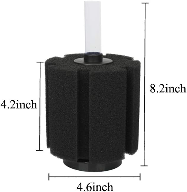 ALEGI 4pcs Large Aquarium Sponge Filter with Suction Cups, Check Valves for Breeding Fry Betta Shrimp Fish Tank (X-Large for 40-80 Gal 4 Pcs)