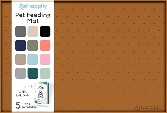 Dog Food Mat - 24x15 Raised Edges Dogs Mat for Food and Water Prevent Spill, Waterproof Cat Food Mats Protect Floors, Easy Clean Dog Bowl Mats for Food and Water, Silicone Pet Feeding Placemats