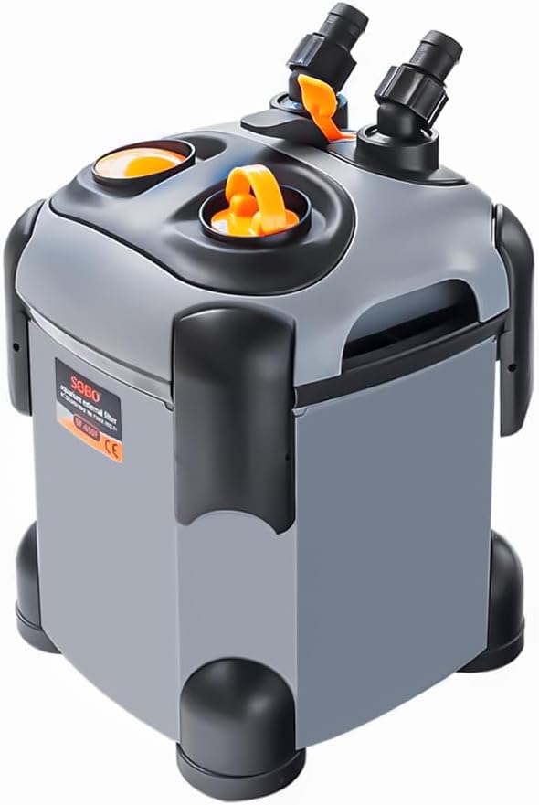 Aquarium Canister Filter with 3 Media Trays Spray Bar External Canister Filter for Large Fish Tank and Aquariums, 650F - 171GPH