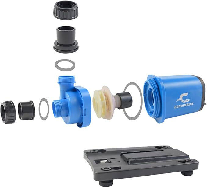 CONQUERALL 1580GPH 30W 16.0ft DC Controllable Pump CHS-6000 Durable Pump Wave Submersible and Inline for Marine Coral Reef Tank Sump Circulation