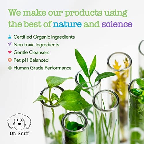 Dr. Sniff 2-in-1 Pet Shampoo & Conditioner, Ultimate Grooming Treatment for Dog & Cat Hair, Freshens Scent, Made in The USA, Perky Pup Scent, 16 Oz