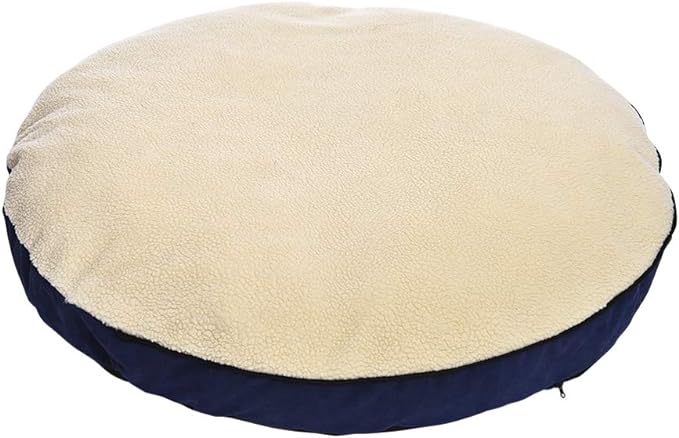Amazon Basics Pet Cave Bed for Dog, With Removal Nesting Cave Cover, Fits up to 35lbs Pets, 30 x 30 x 12.5 inches, Blue