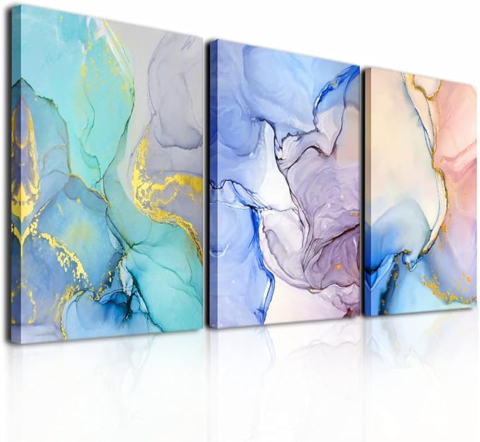 Abstract Wall Decor For Living Room Large Size Canvas Wall Art Paintings For Bedroom Colorful Color Abstract Wall Artworks Pictures For Office Decor Bathroom Home Decorations Art 3 Piece 20x28