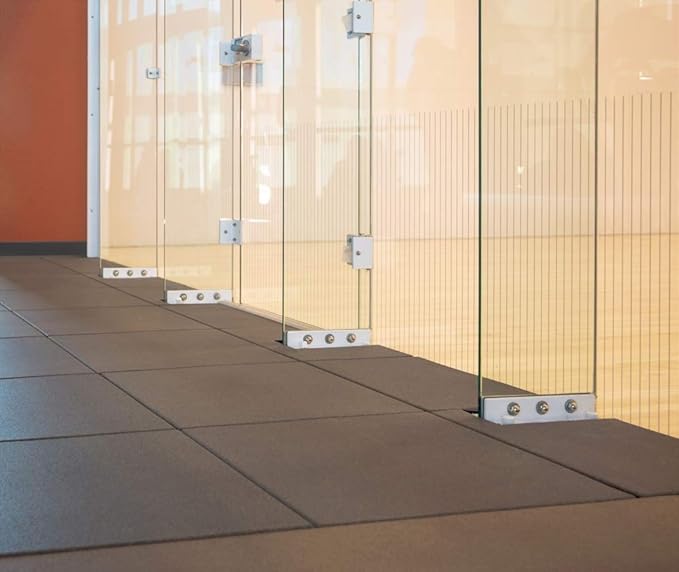 American Floor Mats - Rubber Gym Tiles - 1 Inch Thick Colorful Tiles - Extreme Shock and Sound Absorbing - 10% Gold 100 Set (Covers 400 Sq Ft)