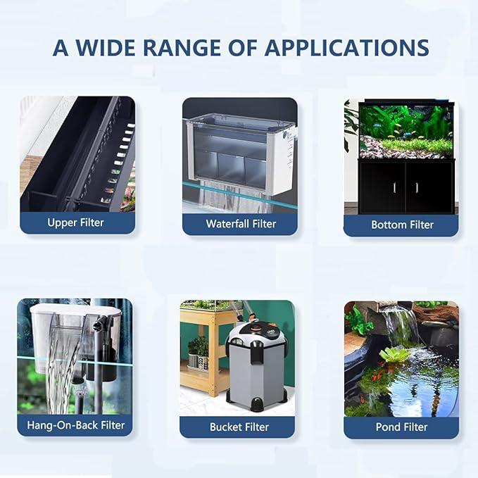 Aquarium Filter Media, Newly Premium 8-Layer Filter Pads for Aquarium, Fish Tank Sponge Pad Foam Filter Accessories for Pond (15.7"x11.8",1pack)