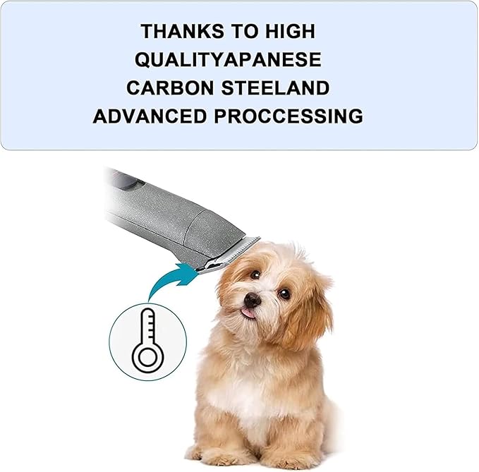 5PCS 10 Blades Dog Grooming Replacement Blades Compatible with Andis Pet Clipper/Oster A5/Wahl KM Series Dog Clipper,Ceramic Blade & Stainless Steel Blade, Size ：#10+30+40+5FC+4FC