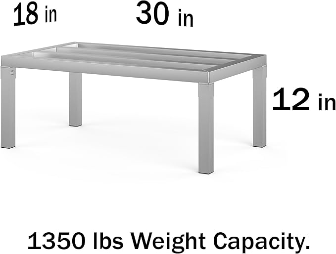 18 in X 30 in. Aquarium Stand | Industrial Style Aluminum Fish Tank Base with Open Frame Design