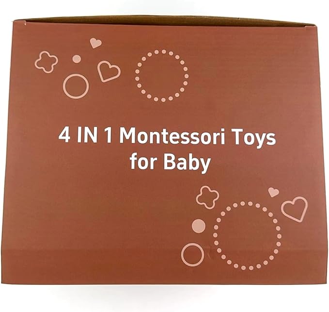 4 in 1 Baby Toys for 6 12 18 Month, Learning Toys for Babies 6-12 Months, Busy Cube, Stacking Sorter, Piano Xylophone Pull String Travel Toy, Birthday Gifts for Toddlers 1 2 Years Old