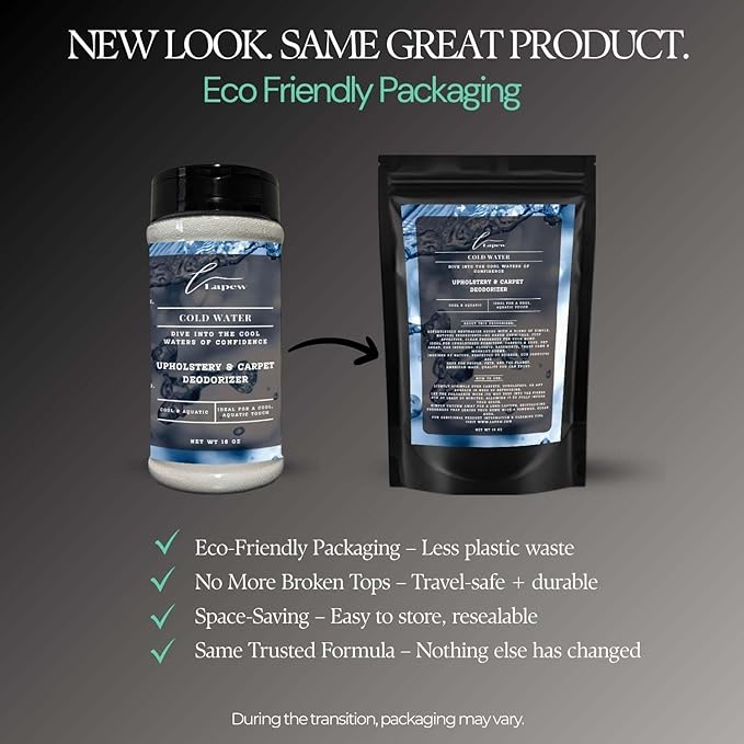 Cold Water Carpet Freshener Powder 16 oz | Powerful Odor Eliminator for Home | Upholstery Deodorizer | Carpet Deodorizer | Pet Urine | Cat Litter Box | Cold Water Fragrance.