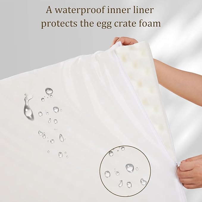 Bedfolks Orthopedic Dog Bed Extra Small, Waterproof Dog Sofa Bed for Small Dogs & Cats, Egg Foam Pet Couch Bed with Removable Washable Cover and Nonslip Bottom, Dark Grey